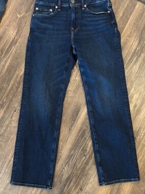 American Eagle Outfitters Men's Straight Jeans in Dark Blue